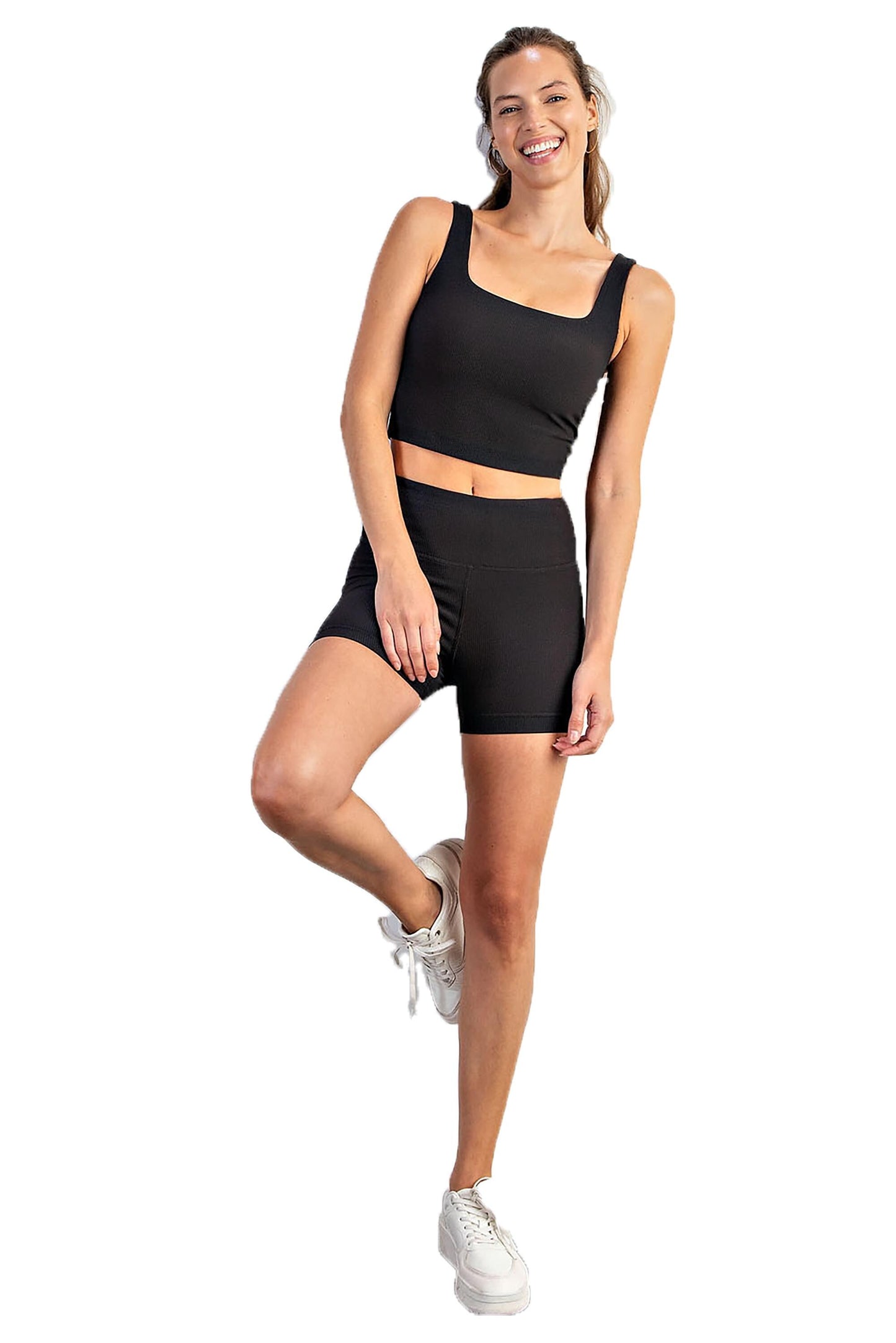 Thick High Waisted Nylon Rib Shorts, Tummy Control Workout Yoga Shorts, Womens Wide Waist Yoga Pants Regular Size, Plus Size, Fast Shipping