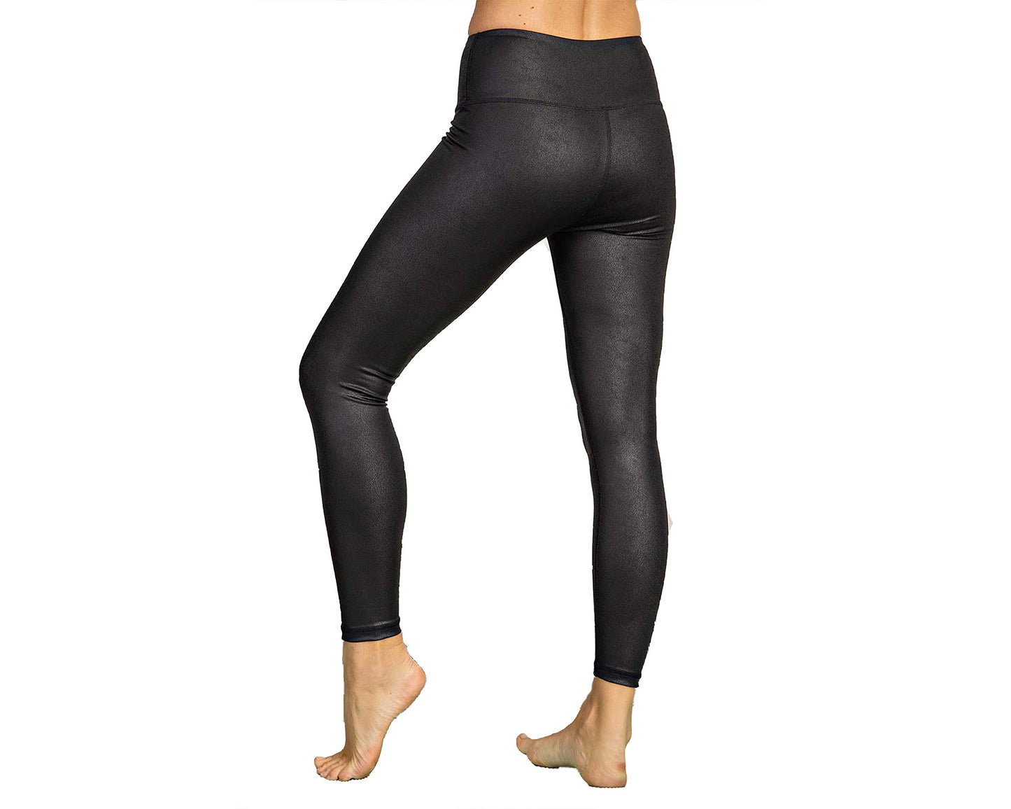 High Waisted Faux Leather Leggings Womens Workout Yoga Leggings Regular & Plus Size