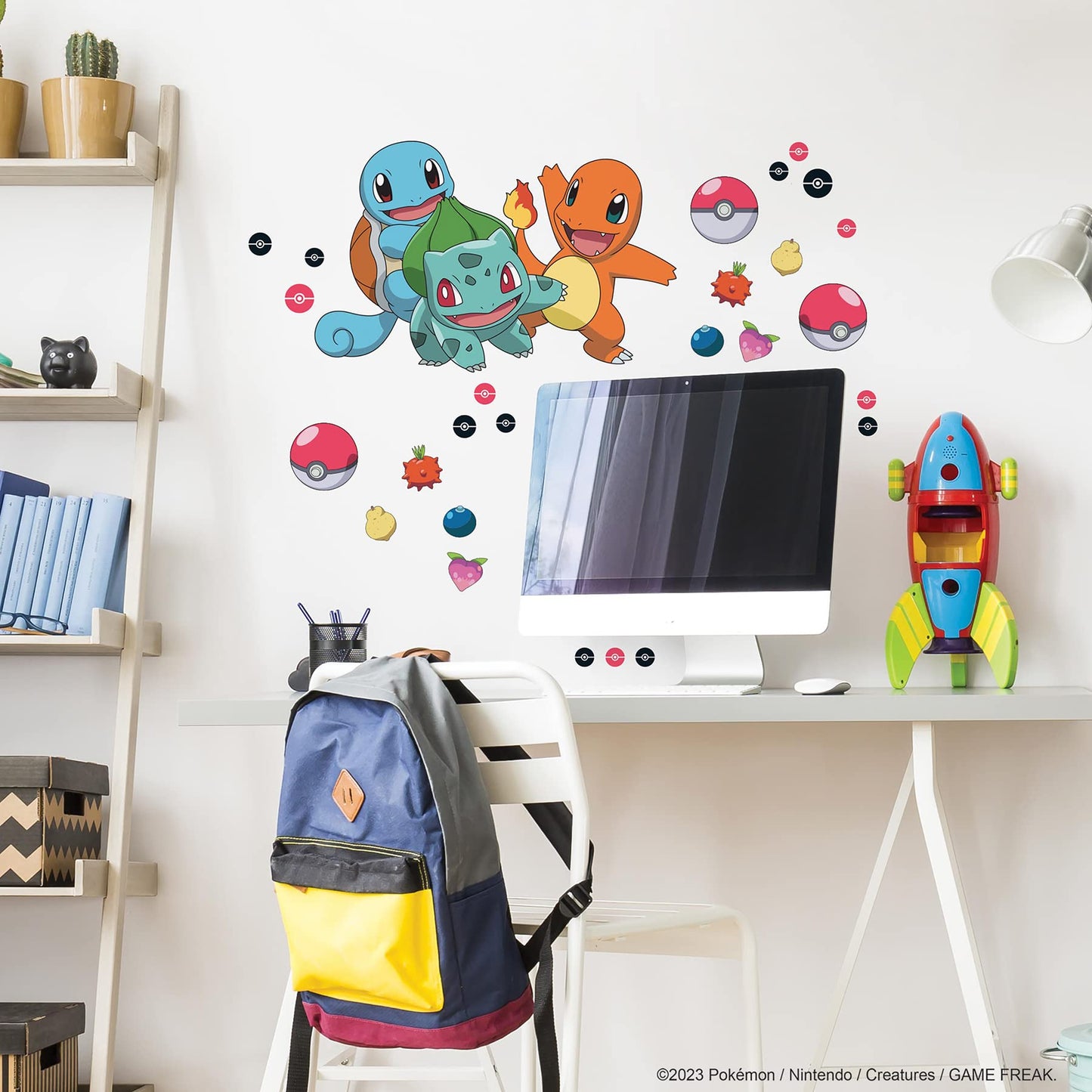 Pokémon Stickers Life Size Bulbasaur, Squirtle, Charmander Peel and Stick Wall Decals