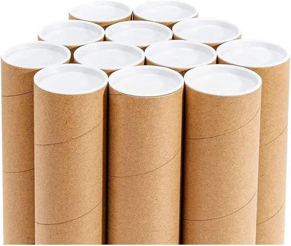 3" x 15" Heavy Duty Mailing Shipping Tubes with End Caps Made in the USA (24 Pack)