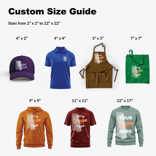 Custom DTF Transfers By Size