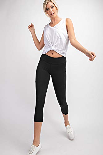 Womens Capri Butter Leggings Athleisurewear Yoga Pants w Pockets Sizes S-3X