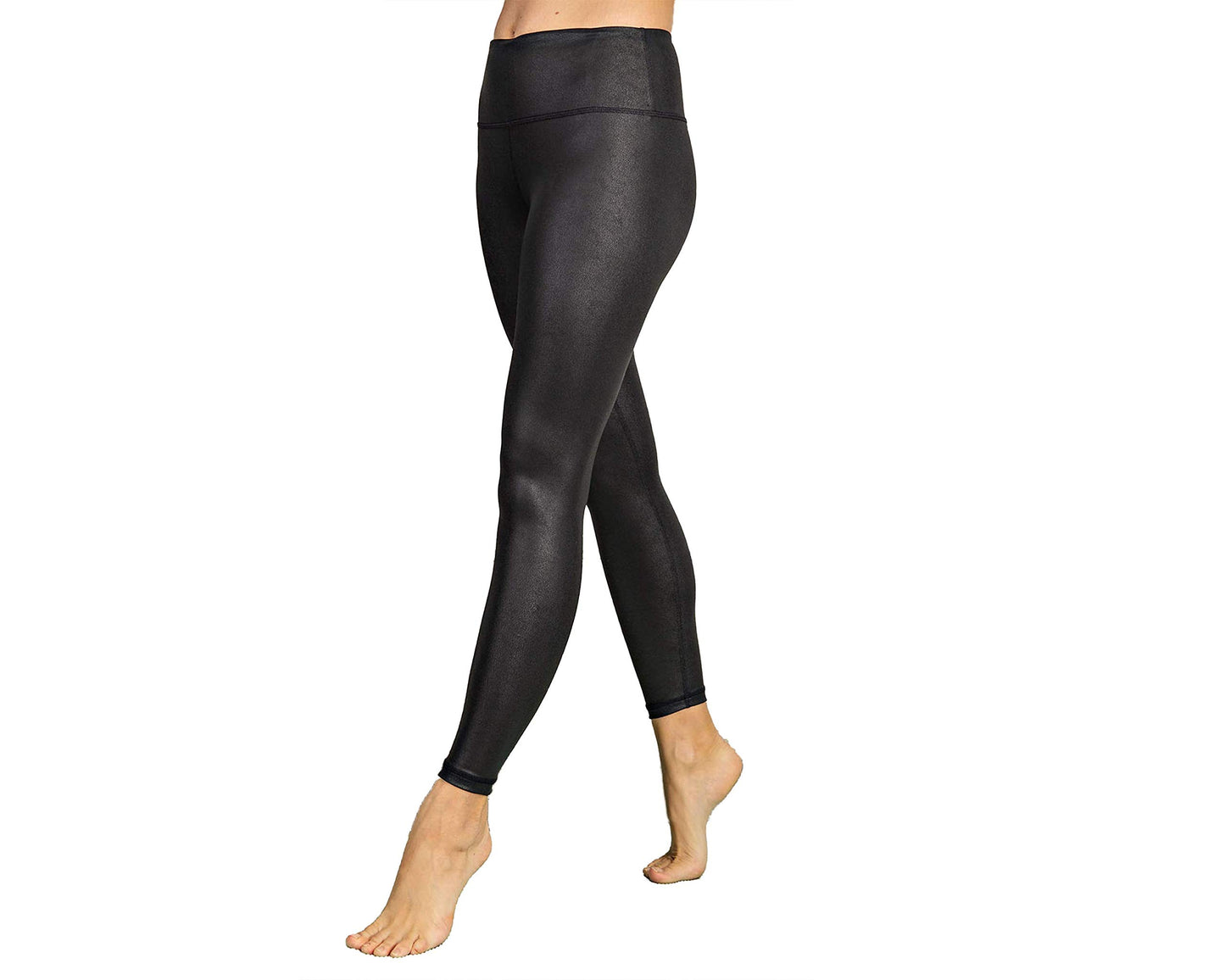 High Waisted Faux Leather Leggings Womens Workout Yoga Leggings Regular & Plus Size