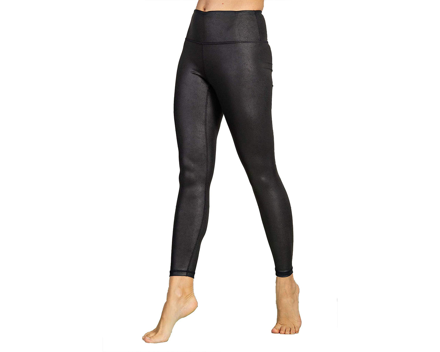 High Waisted Faux Leather Leggings Womens Workout Yoga Leggings Regular & Plus Size