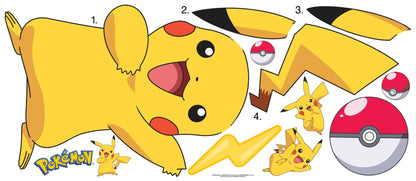 Pokémon Stickers Pikachu and Friends Peel and Stick Wall Decals