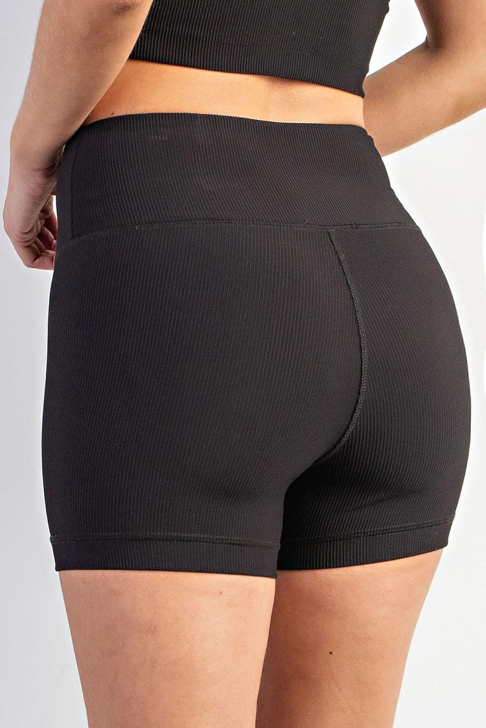 Thick High Waisted Nylon Rib Shorts, Tummy Control Workout Yoga Shorts, Womens Wide Waist Yoga Pants Regular Size, Plus Size, Fast Shipping