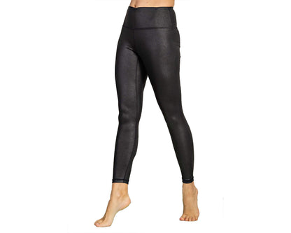 High Waisted Faux Leather Leggings Womens Workout Yoga Leggings Regular & Plus Size
