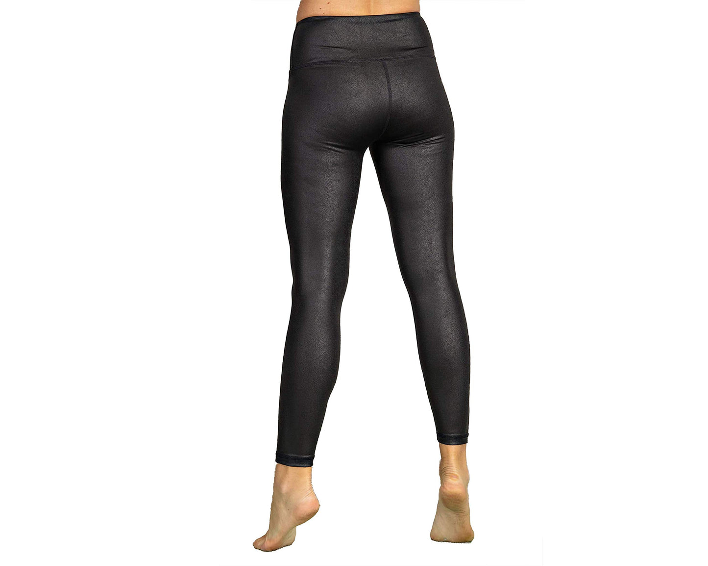 High Waisted Faux Leather Leggings Womens Workout Yoga Leggings Regular & Plus Size