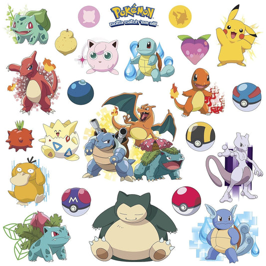 Pokémon Stickers Pikachu and Friends Peel and Stick Wall Decals