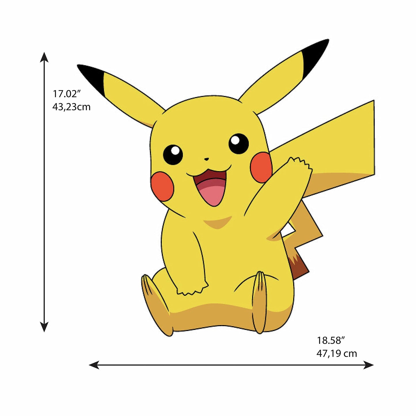 Pokémon Stickers Giant Pikachu Peel and Stick Wall Decals