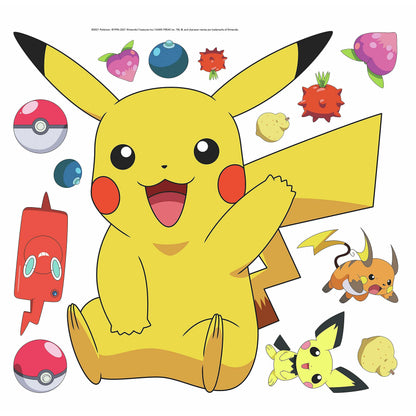 Pokémon Stickers Giant Pikachu Peel and Stick Wall Decals