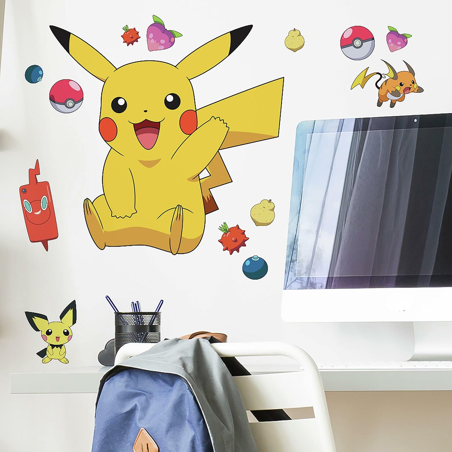 Pokémon Stickers Giant Pikachu Peel and Stick Wall Decals