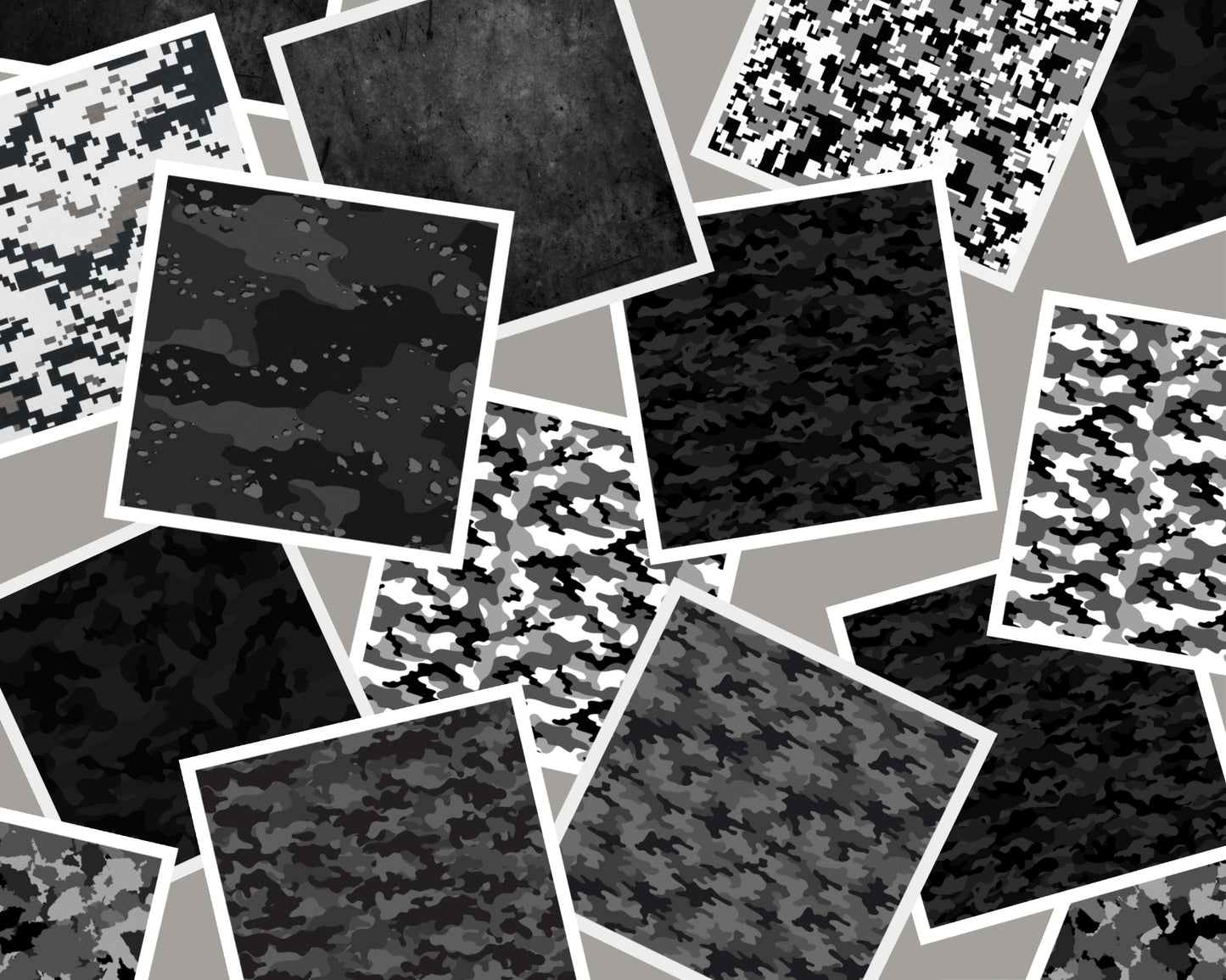 Black Camo Pattern Vinyl & Iron-on HTV