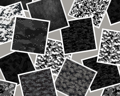 Black Camo Pattern Vinyl & Iron-on HTV