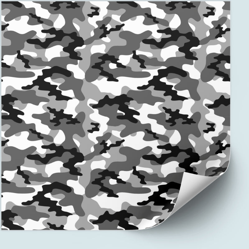 Black Camo Pattern Vinyl & Iron-on HTV