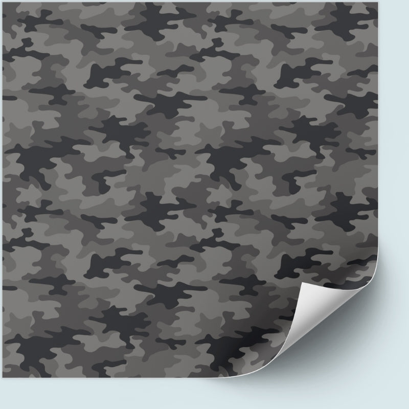 Black Camo Pattern Vinyl & Iron-on HTV