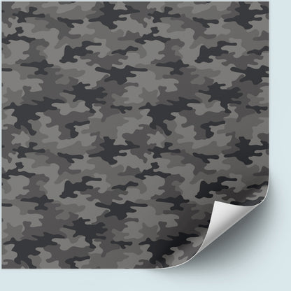 Black Camo Pattern Vinyl & Iron-on HTV