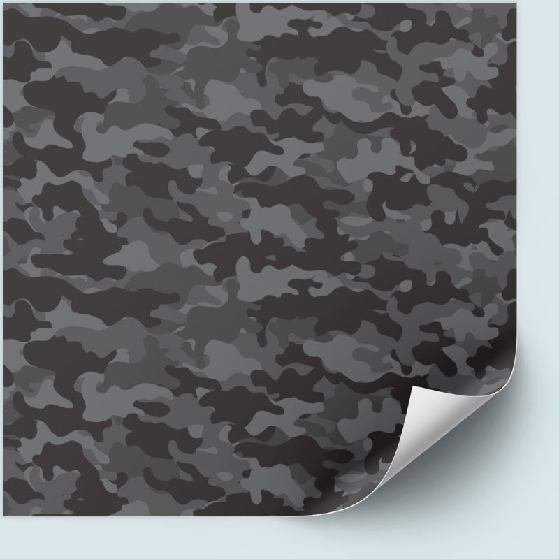 Black Camo Pattern Vinyl & Iron-on HTV