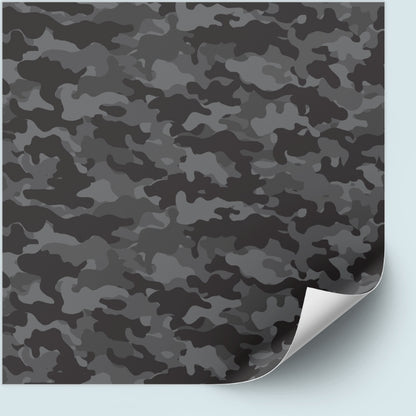 Black Camo Pattern Vinyl & Iron-on HTV