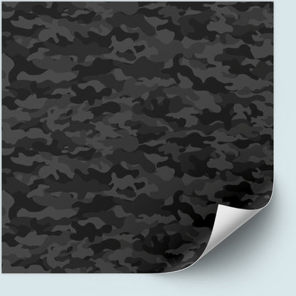 Black Camo Pattern Vinyl & Iron-on HTV