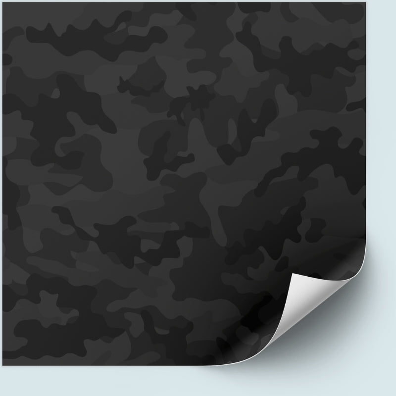 Black Camo Pattern Vinyl & Iron-on HTV