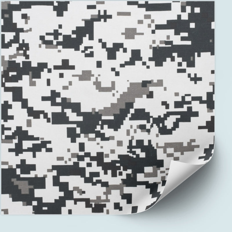 Black Camo Pattern Vinyl & Iron-on HTV