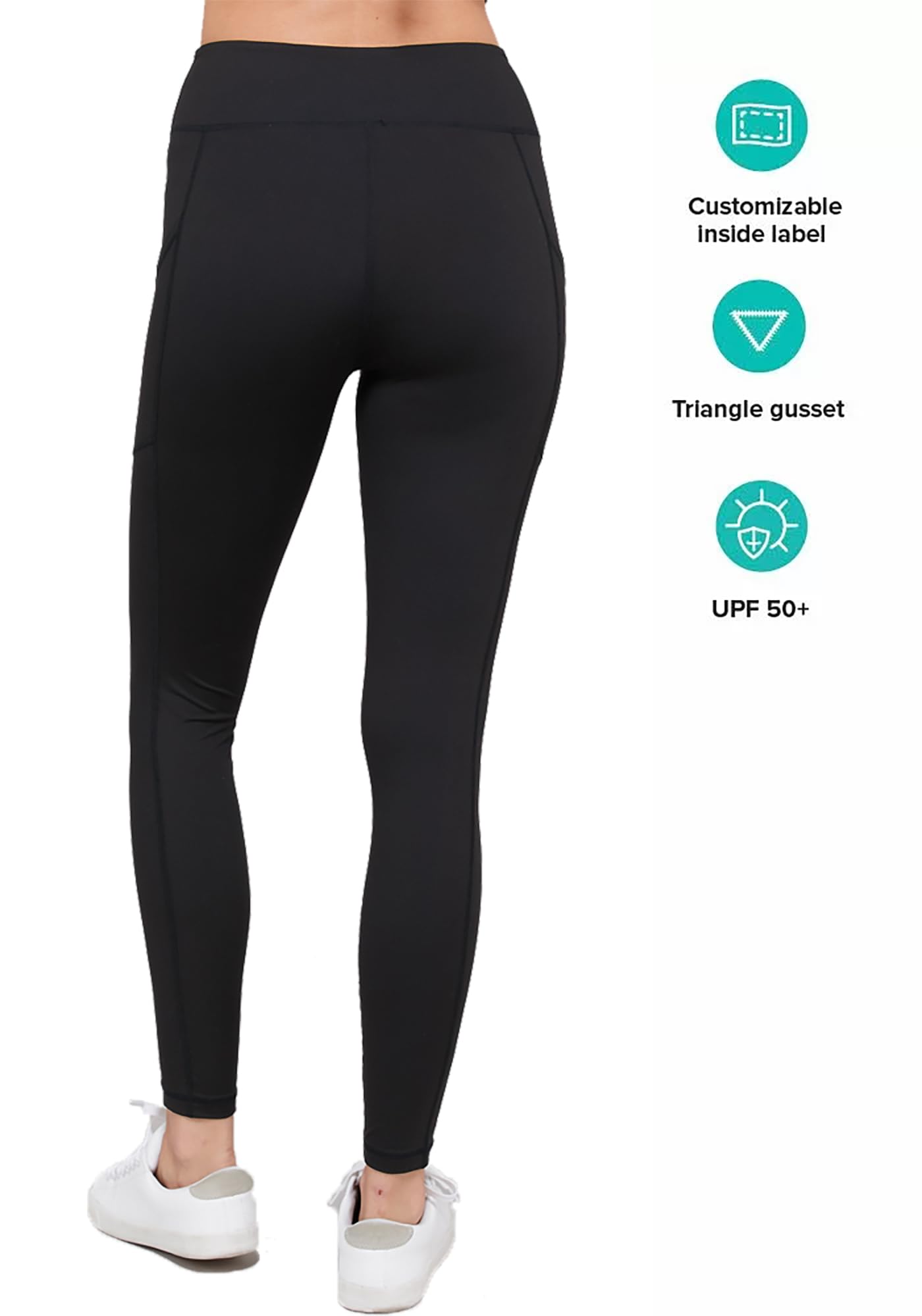 High Waisted Semi-Compression Pocket Leggings Tummy Control Workout Yoga Pants