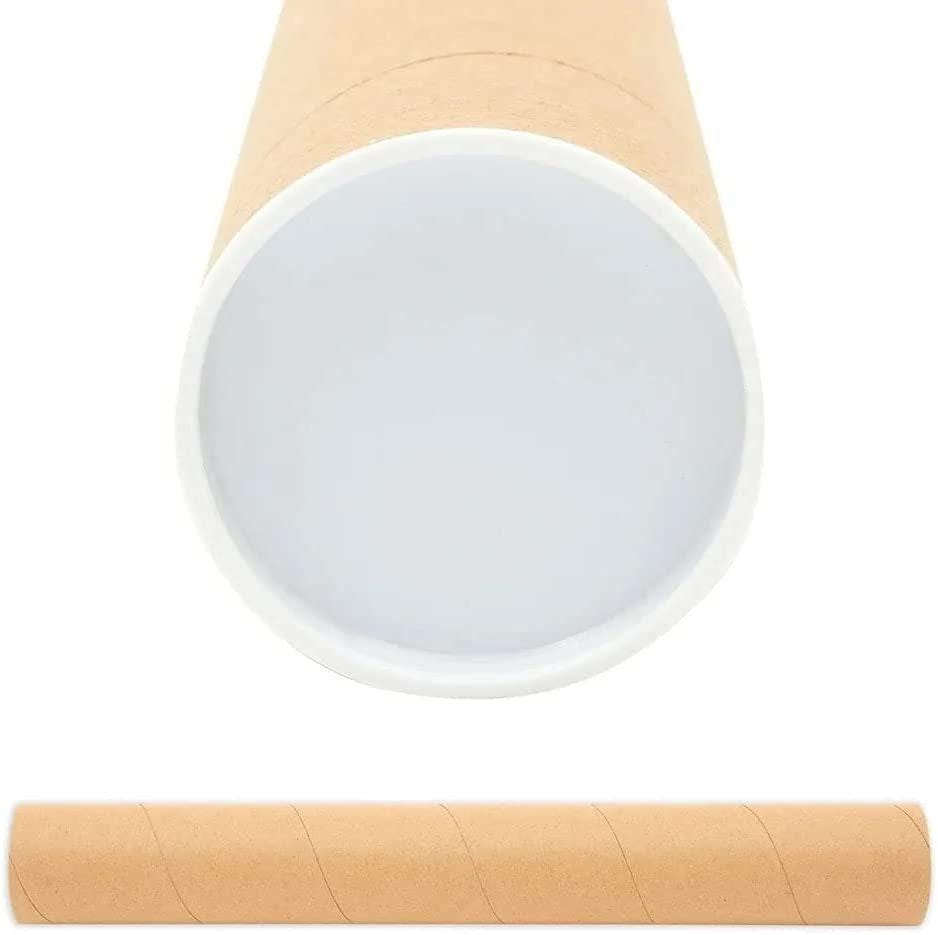 2.5" x 12.5" Heavy Duty Mailing Shipping Tubes with End Caps Made in the USA (24 Pack)