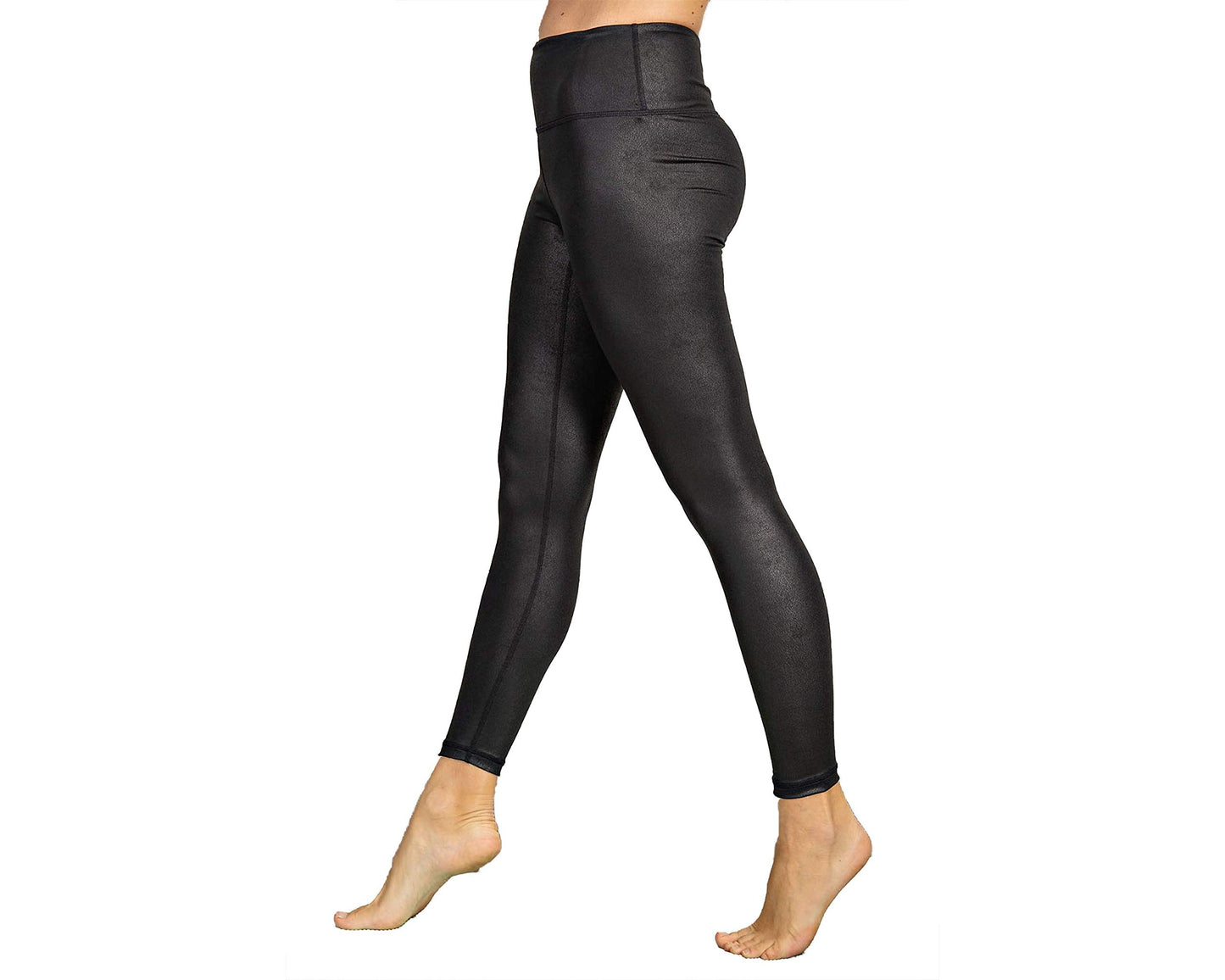 High Waisted Faux Leather Leggings Womens Workout Yoga Leggings Regular & Plus Size