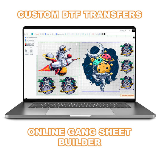Custom DTF Gang Sheet for T-Shirt Heat Press Transfers - Free Online Builder