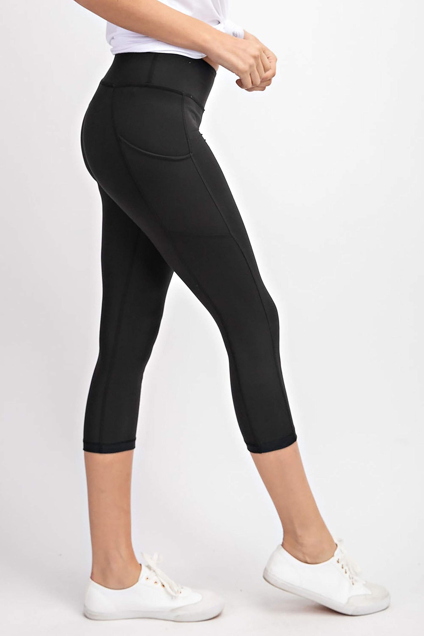 Womens Capri Butter Leggings Athleisurewear Yoga Pants w Pockets Sizes S-3X