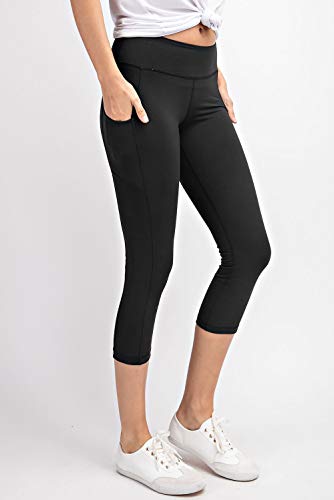 Womens Capri Butter Leggings Athleisurewear Yoga Pants w Pockets Sizes S-3X