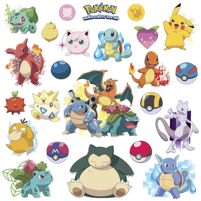 Pokémon Stickers Pikachu and Friends Peel and Stick Wall Decals