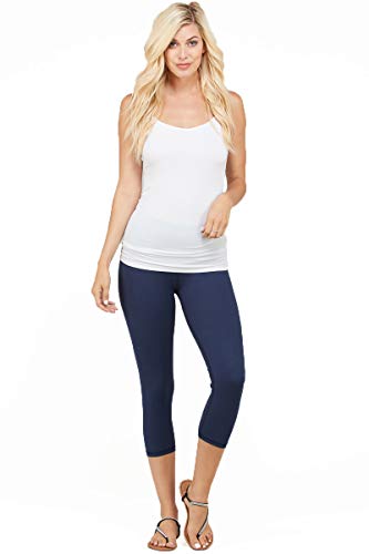 Womens Capri Butter Leggings Athleisurewear Yoga Pants w Pockets Sizes S-3X