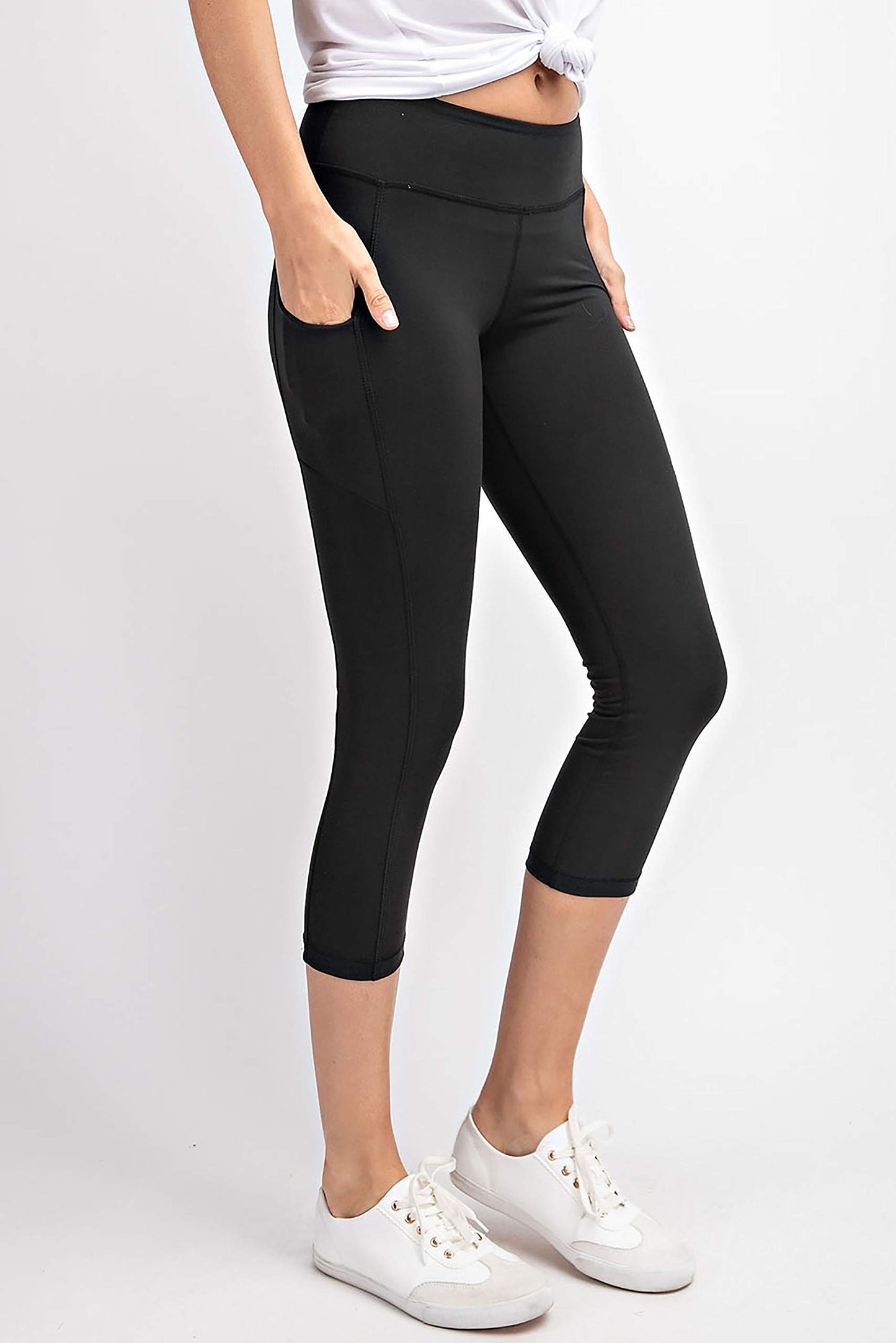 Womens Capri Butter Leggings Athleisurewear Yoga Pants w Pockets Sizes S-3X