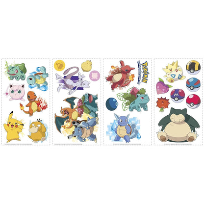 Pokémon Stickers Pikachu and Friends Peel and Stick Wall Decals