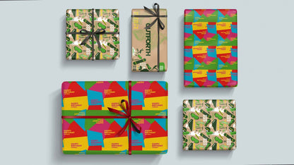 Custom Gift Wrapping Paper 23" x 20" Set of 3 Sheets