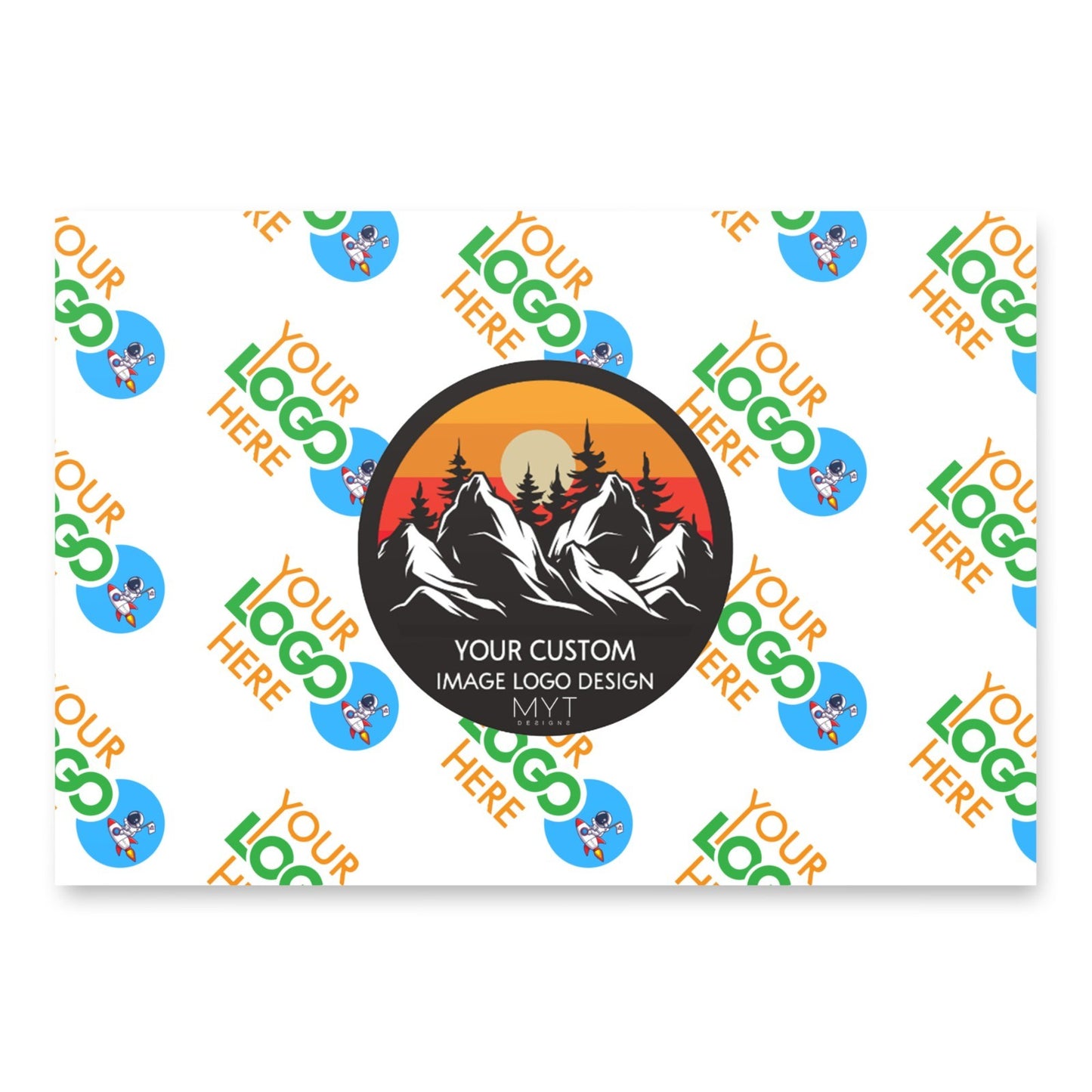 Custom Gift Wrapping Paper 23" x 20" Set of 3 Sheets